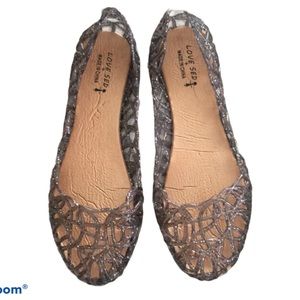 Love Sed Sparkle/Glitter Jellies Flats  size 7
